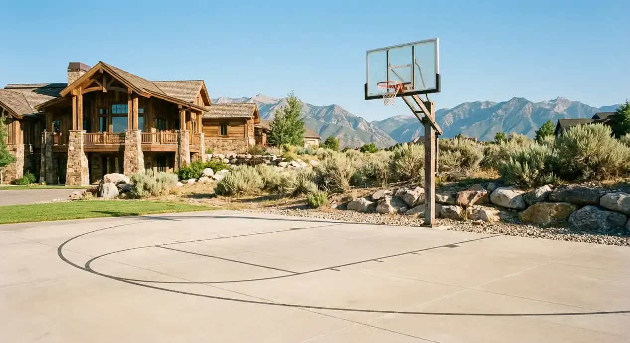 Basketball and pickleball court