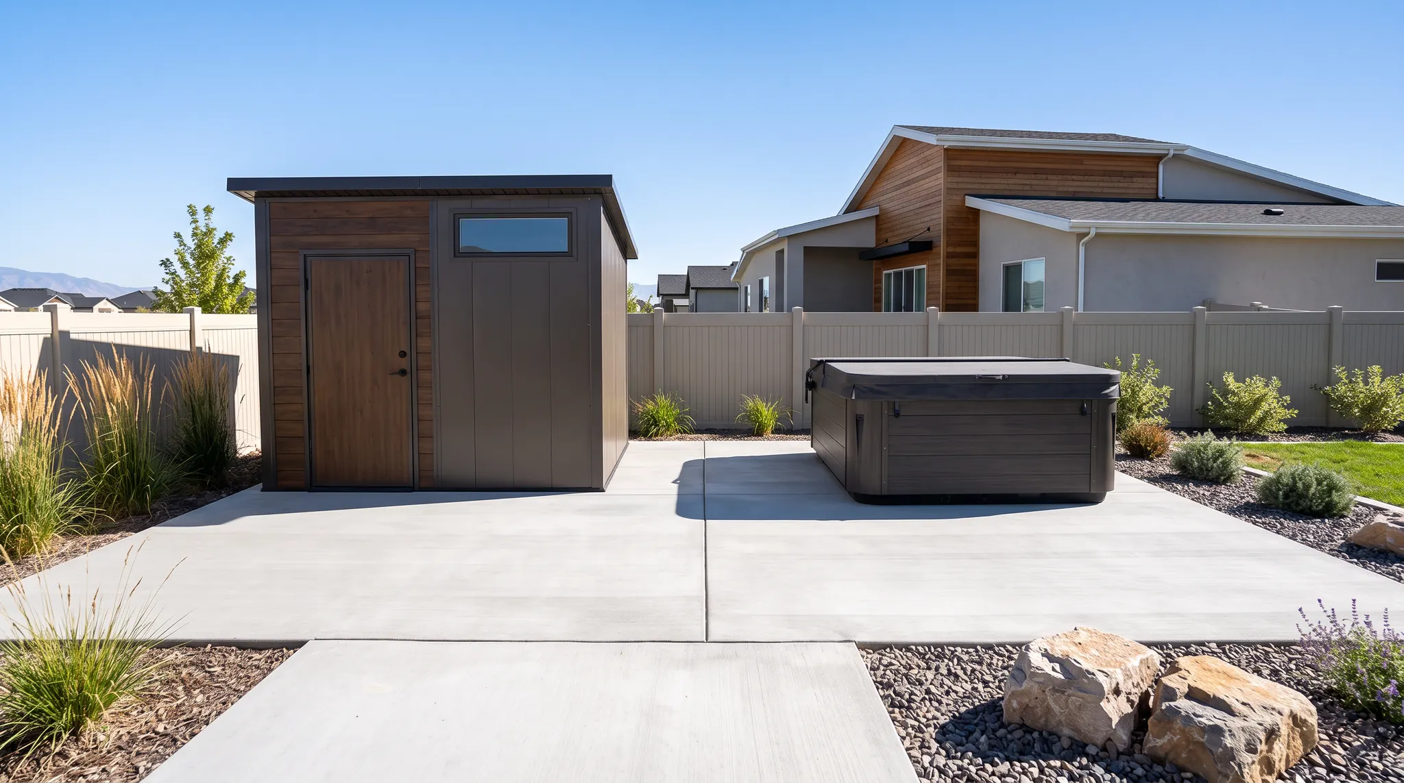 Shed & Hot Tub Pads residential concrete project