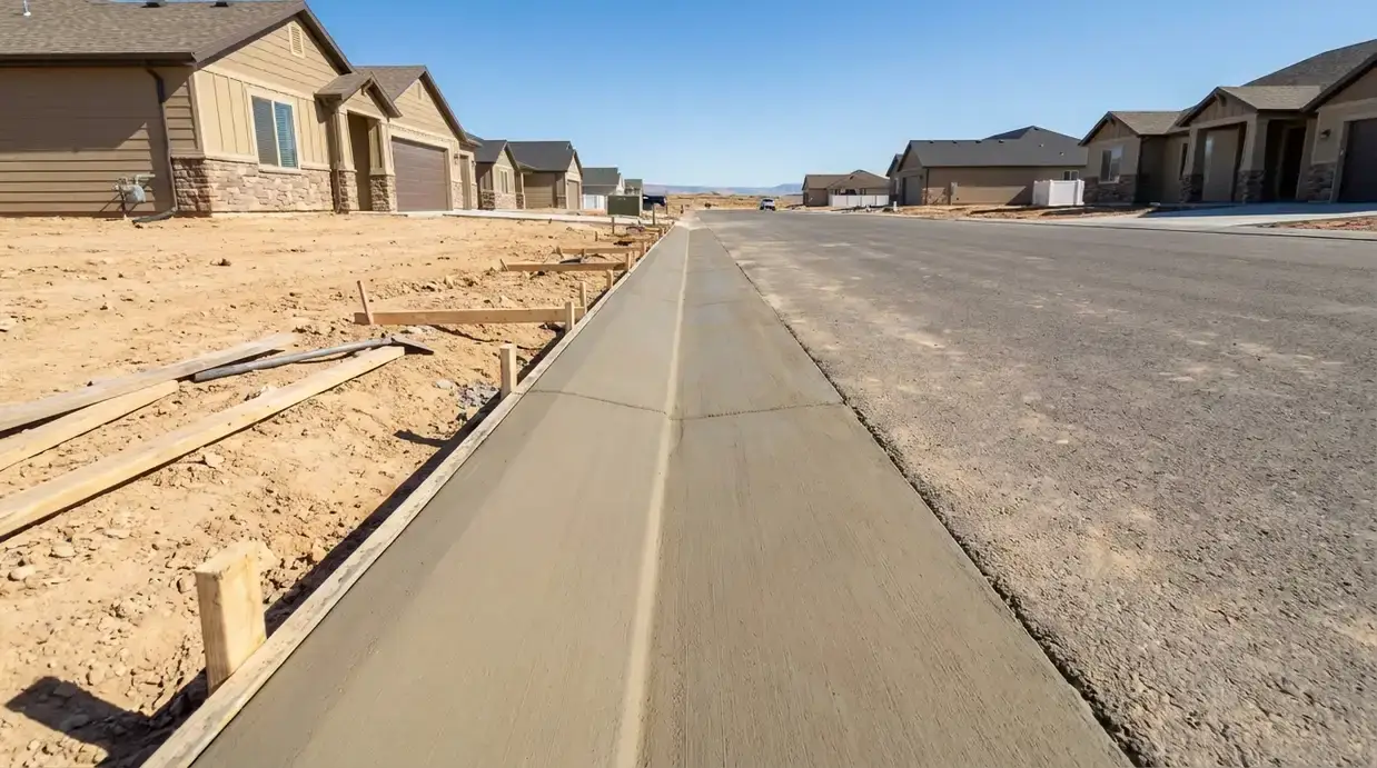 Curb and gutter installation Curb and gutter installation