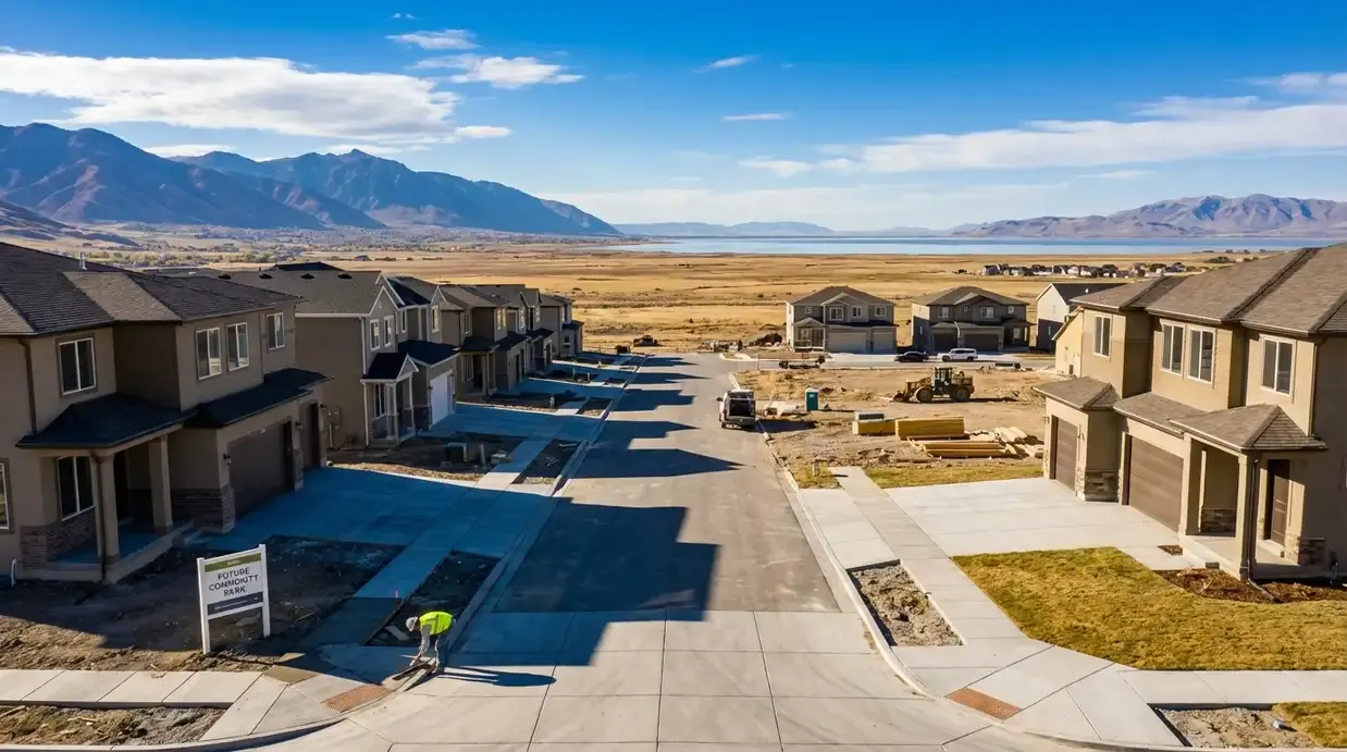 Residential concrete project in Eagle Mountain, Utah