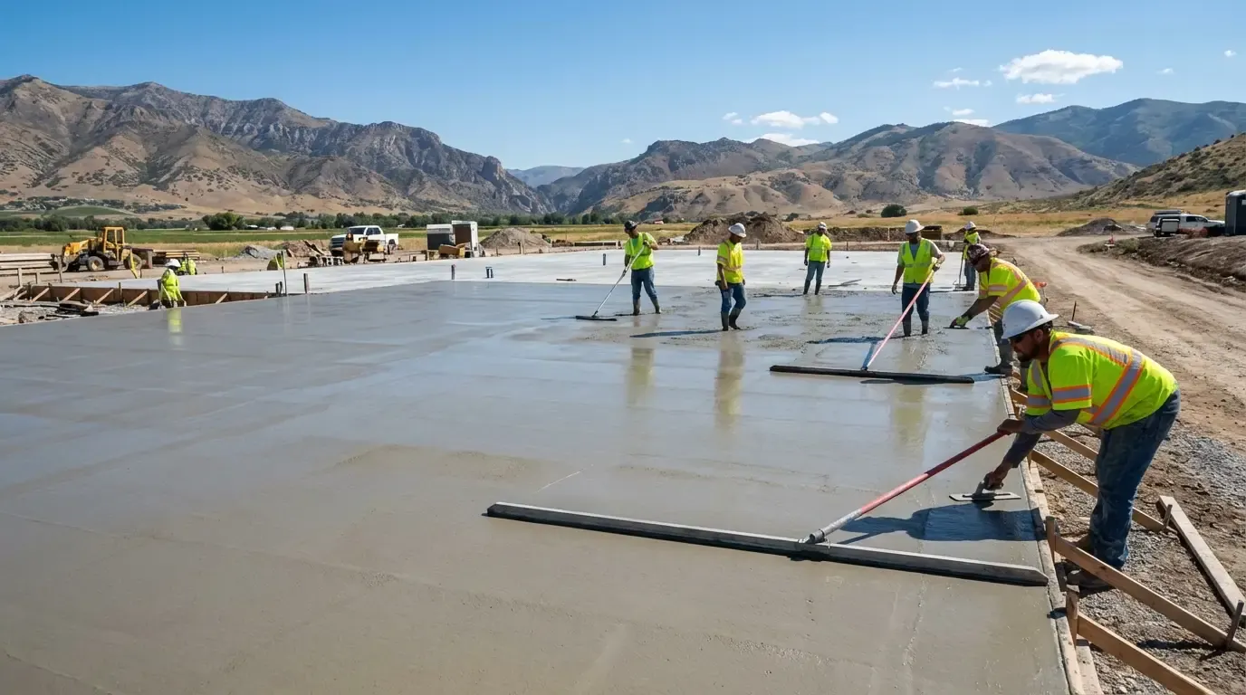 Professional concrete slab installation in Utah Professional concrete slab installation in Utah